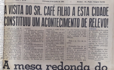 O Heriberto Hülse e o vice-presidente no casarão