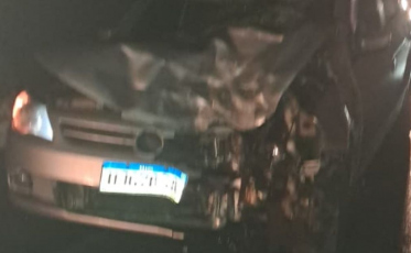 Colisão entre carro e moto deixa homem ferido em Maracajá