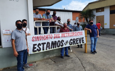 Paralisação dos metalúrgicos em Criciúma