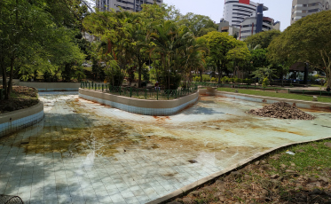 Obras no lago da Praça do Congresso prestes a serem concluídas