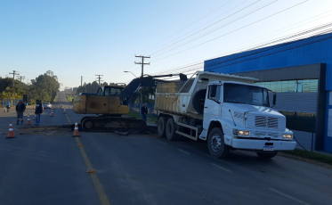 Iniciada a obra de passagem subterrânea na SC-445 