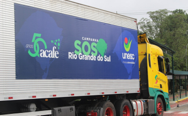 SOS Rio Grande do Sul: Unesc envia 750 toneladas de donativos 