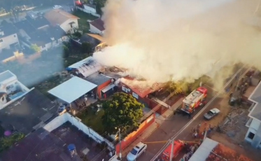 Casa é consumida pelas chamas no Sul do estado