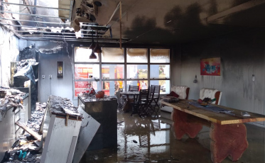 Incêndio em residência em Balneário Gaivota
