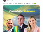Em rede social, os Bolsonaro reforçam apoio a Júlia