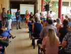Alunos da Escola José Giassi recebem ordem de serviço para ampliação da unidade