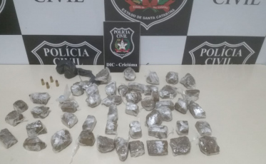 DIC Criciúma apreende drogas e prende indivíduo