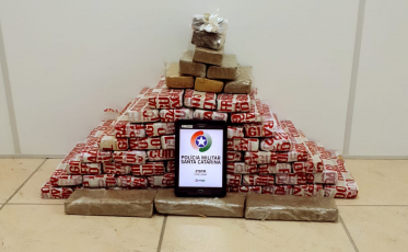 Polícia Militar apreende 66 quilos de maconha