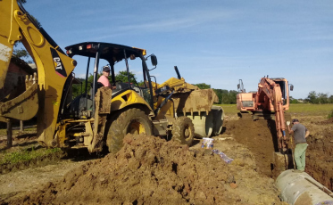Obra de prevenção a enchentes é executada em Maracajá