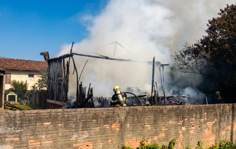 Menina de 11 anos escapa ilesa de incêndio que destruiu casa em Tubarão