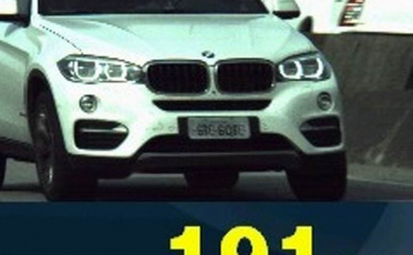 Carro flagrado a 191 km/h na BR-101 Sul