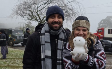 Em imagens, a beleza da neve na Serra Catarinense