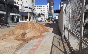 Obras na rua Felipe Schmidt chegarão a nova etapa no domingo