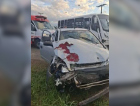 Motorista embriagado colide contra ônibus escolar em Santa Rosa do Sul