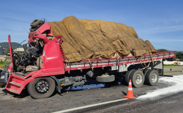 Motorista de caminhão de Jaguaruna morre em acidente na BR-101