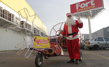 O trenó do Papai Noel passou por Criciúma
