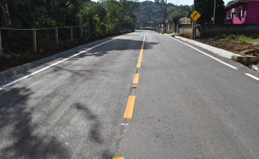 Mais uma rua é pavimentada em Siderópolis