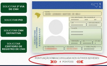 Condutor pode acompanhar sua pontuação da CNH
