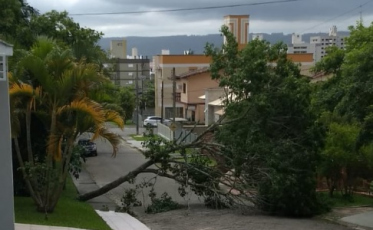 Virada forte, granizo e queda de energia no Sul (VÍDEO)