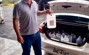 Resicolor doa álcool líquido para a prefeitura de Treviso