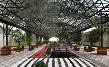 A futurista Rua Coberta de Sombrio