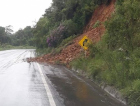 Deslizamento de terra na SC-445 em Siderópolis
