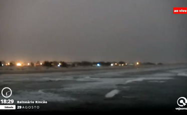 Alerta para ventos fortes no litoral durante a madrugada