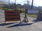 Quase dois meses depois, ponte em obras no Sangão