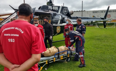 Gestante é transferida às pressas de Araranguá para Lages