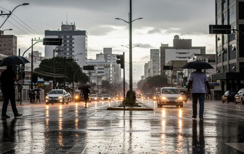 Virada no tempo: sábado tem chuva e risco de temporais em Criciúma