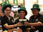 Verde irlandês tomou conta do shopping