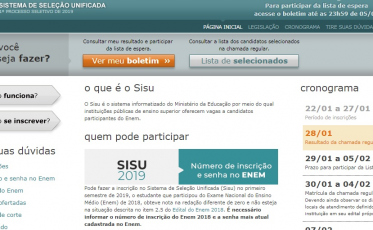 Divulgada a lista do Sisu. Confira os aprovados