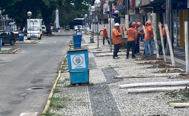 Calçadão de Araranguá é interditado para início das obras