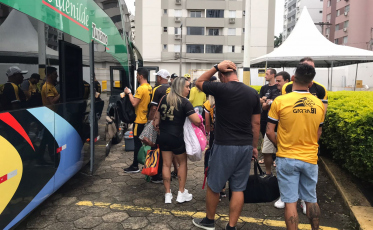 Torcedores do Tigre rumo a Goiânia