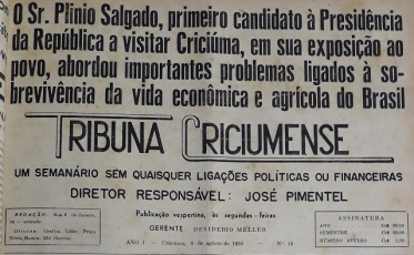 A neve e o presidenciável no casarão