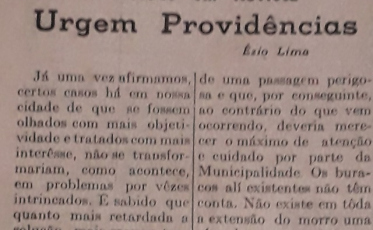 Os buracos no caminho de Nova Belluno