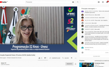 Unesc 52 anos: busca da saúde mental na pandemia