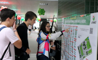 Estudantes são recepcionados com novidades na Unesc
