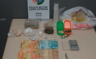 Dois homens são presos por tráfico de drogas em Criciúma