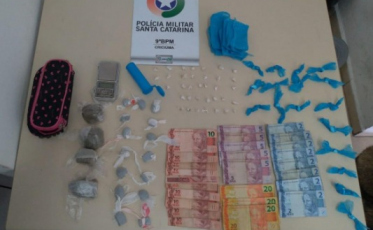 Homem é preso com cocaína, maconha e crack