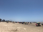 Praia do Rincão lotada no sábado de calor