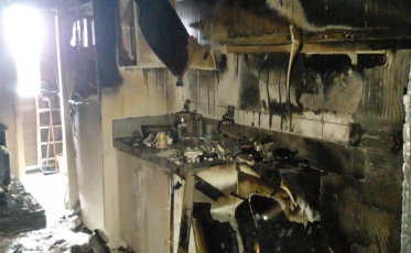 Apartamento pega fogo em Urussanga