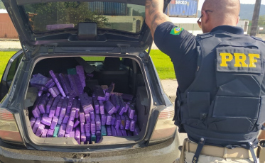 Itajaí: PRF localiza 384 quilos de maconha na BR-101