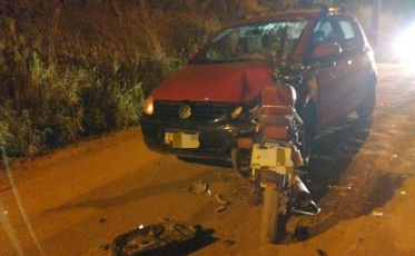 Adolescente fica gravemente ferido em acidente de moto em Morro da Fumaça