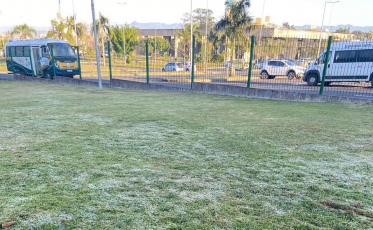 Criciúma amanhece com geada e segunda menor temperatura do ano