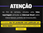 Intercept se manifesta sobre fake news em Criciúma