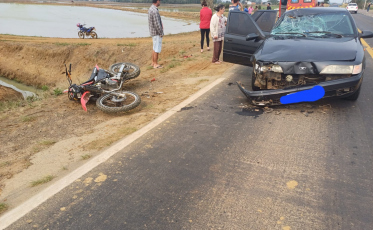 Acidente entre carro e moto deixa dois feridos em Meleiro