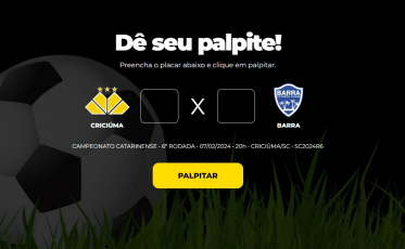 Bolão Bistek: dê seu palpite para Criciúma x Barra