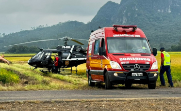 Trabalhador cai de seis metros de altura em Turvo