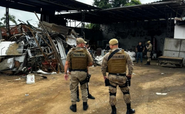 Atualizado: PM e Fazenda fazem operação contra receptação de fios furtados